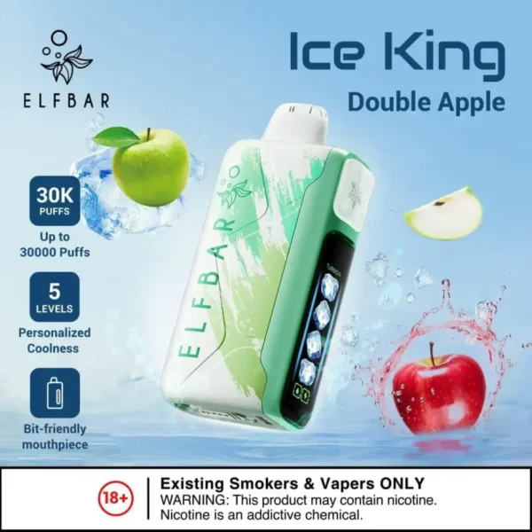 Elf Bar Ice King 30K Double Apple Disposable Vape – 30,000 Puffs | Vape Here Store