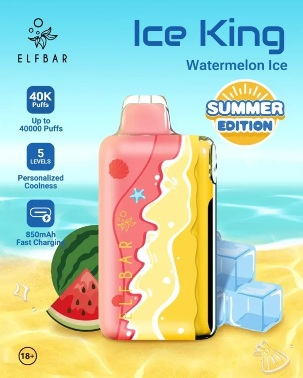 ELF BAR ICE KING – SUMMER EDITION – WATERMELON ICE – 40k puffs