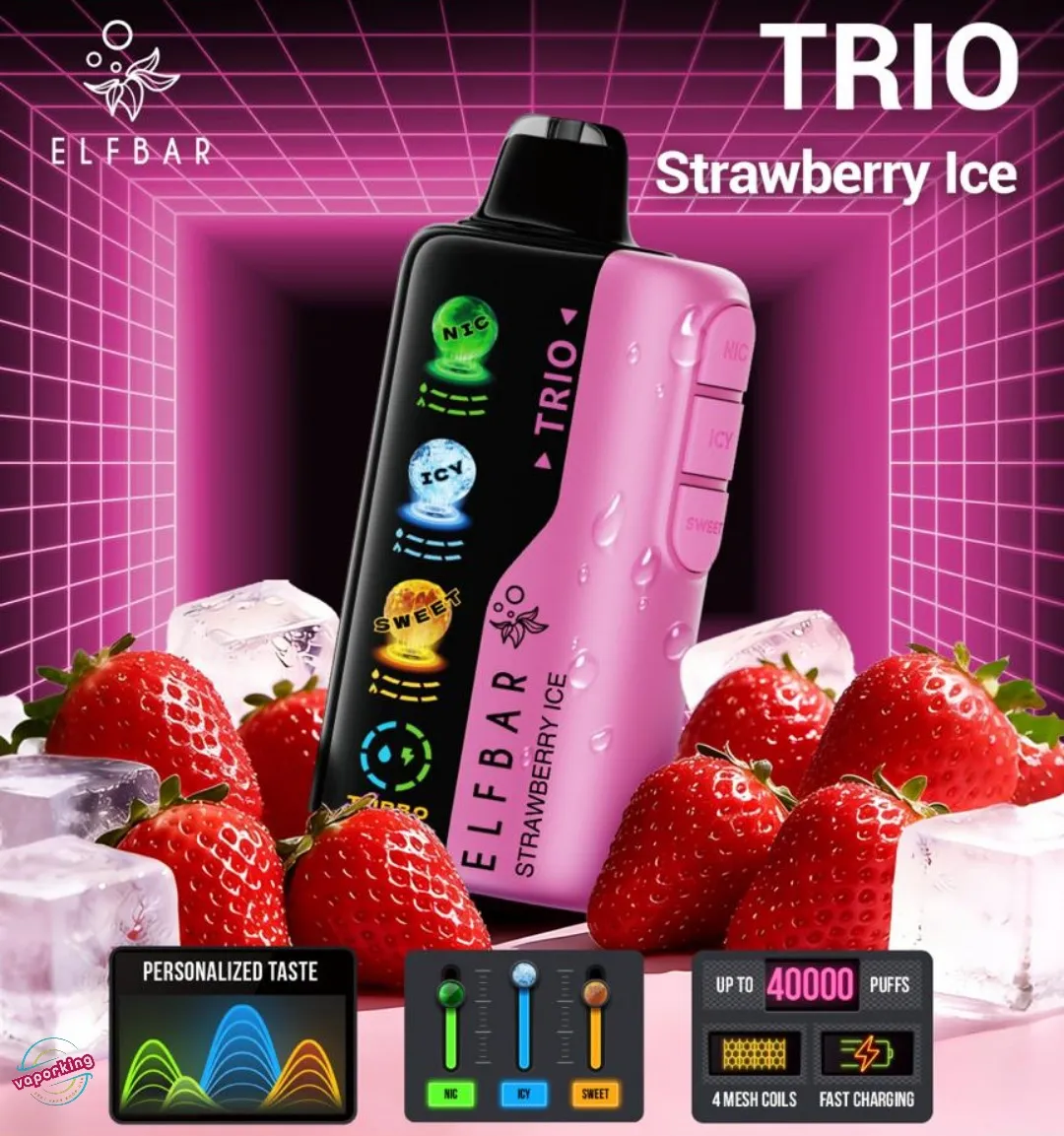 Elf Bar Trio 40K Puffs – Strawberry Ice
