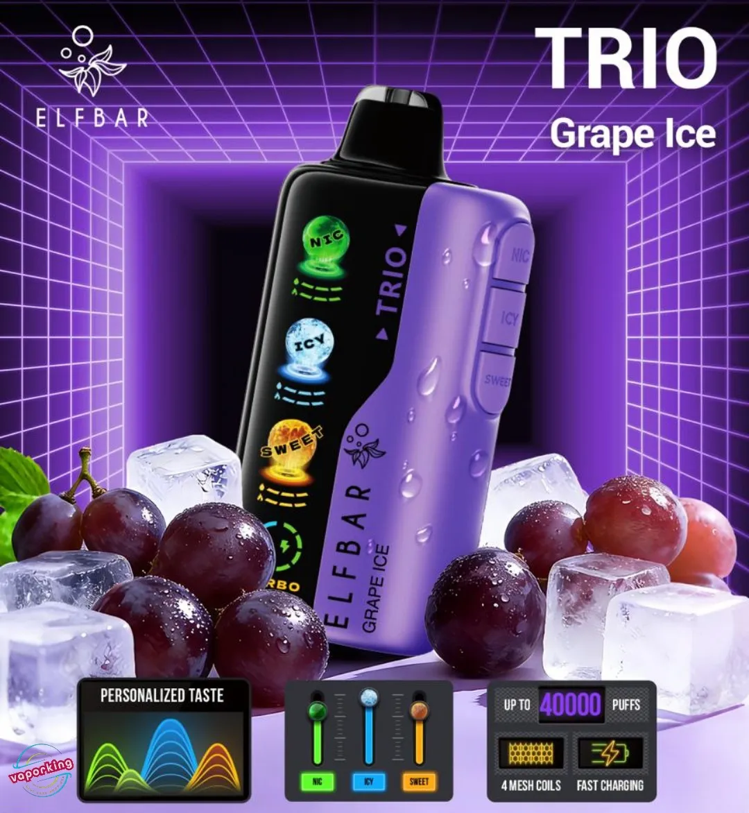 Elf Bar Trio - Grape Ice - 40k Puffs