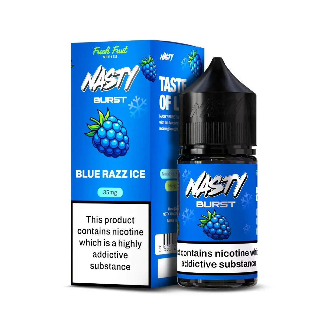 Nasty Burst Nic Salts Blue Razz ice