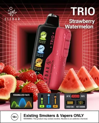 ELF BAR TRIO Strawberry Watermelon 40K Puffs