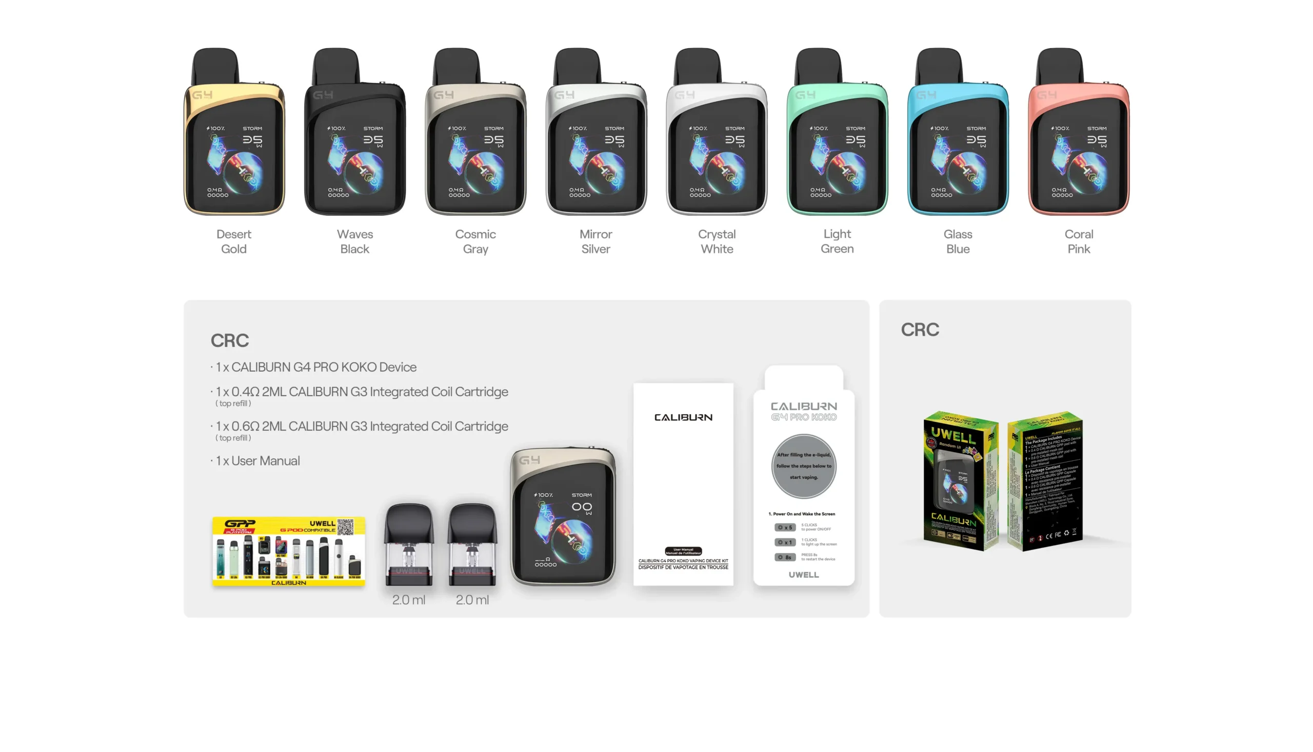 Uwell Caliburn G4 Pro Koko – Pod System Kit