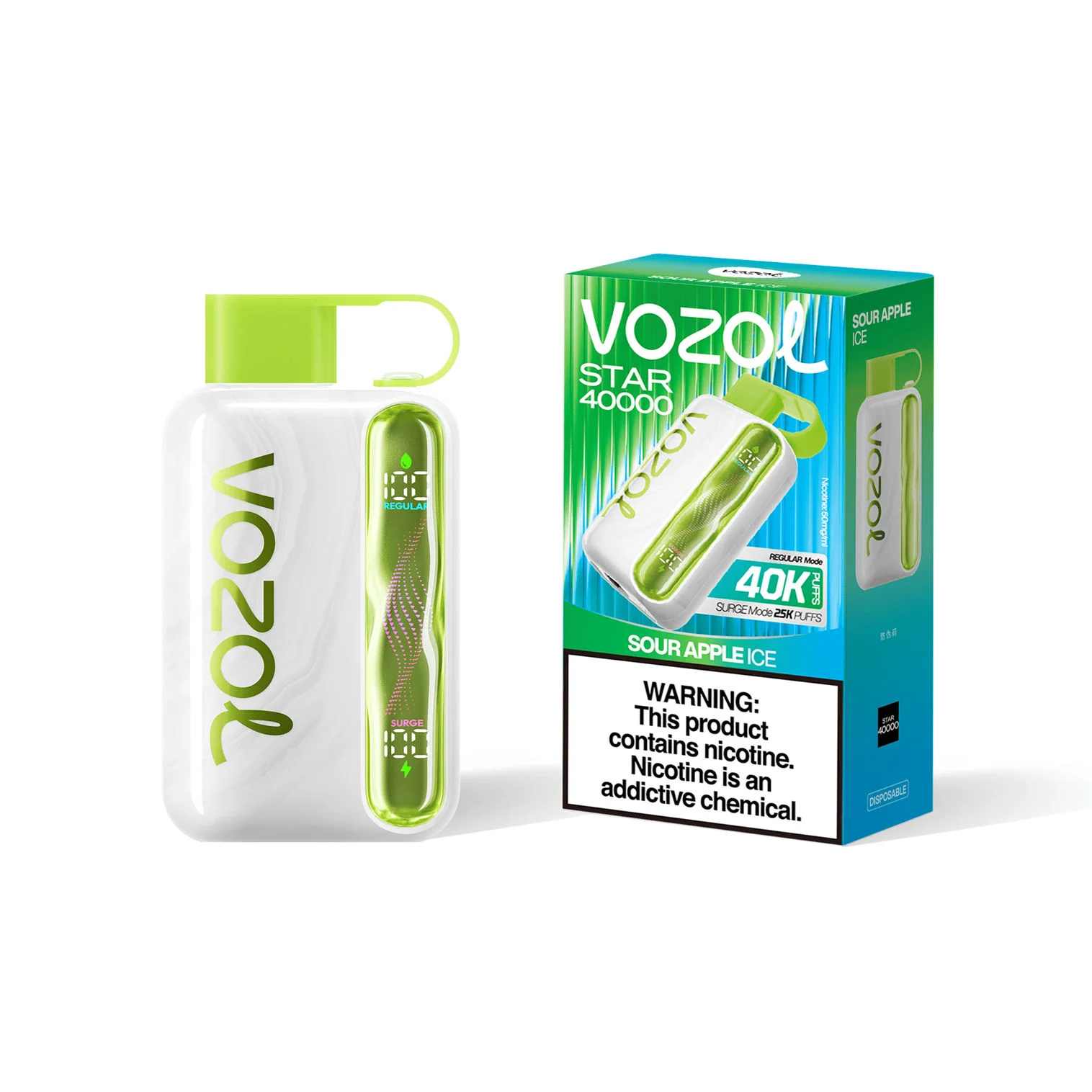 Sour Apple Ice – VOZOL STAR – 40